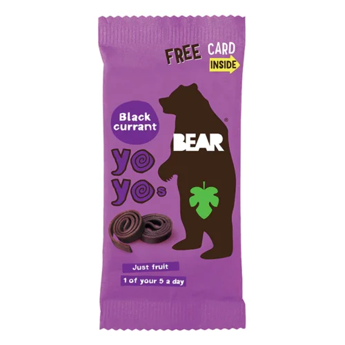 BEAR YOYO Blackcurrant Pure Fruits 20gm