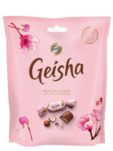 Fazer Geisha Milk Choc W/Soft Hazelnut Filling 160g