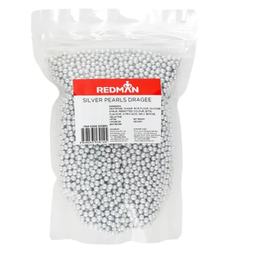 Redman Decor Dragee Silver Pearls 450gm