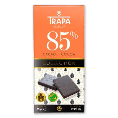 Trapa Dark Chocolate 85% Cocoa 80gm
