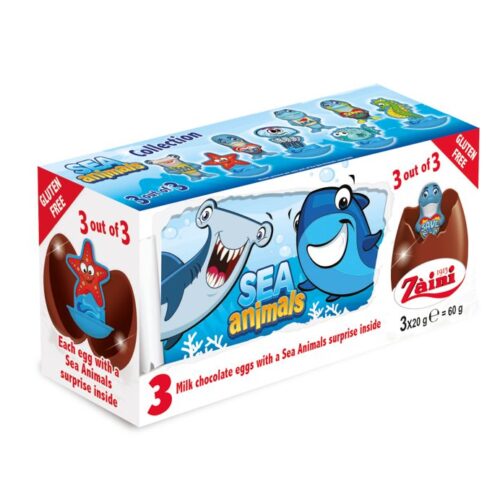 ZAINI Sea Animal Egg Chocolate 60GM