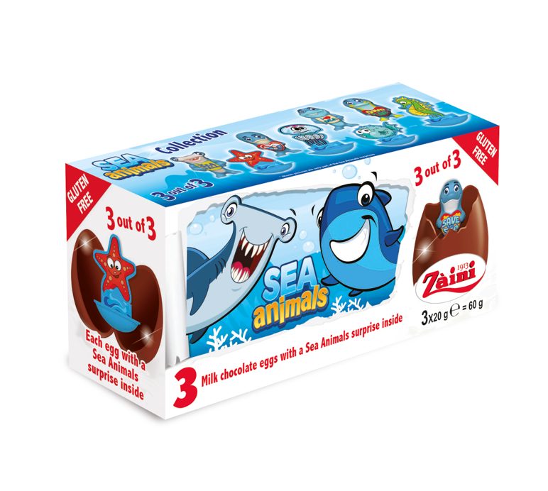 ZAINI Sea Animal Egg Chocolate 60GM