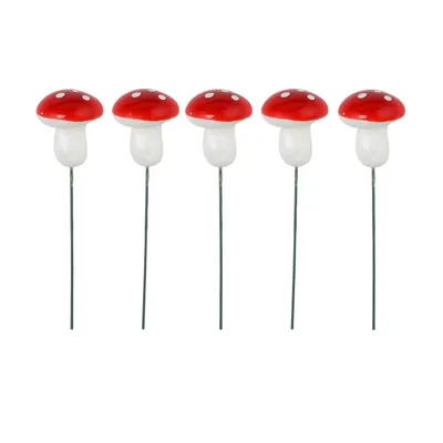 REDMAN X'Mas Plastic Mushrooms Decoration 5s H25MM