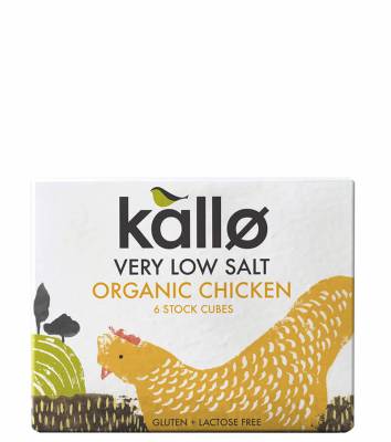 KALLO Very Low Salt Organic Chicken Stock Cubes 6s 60gm