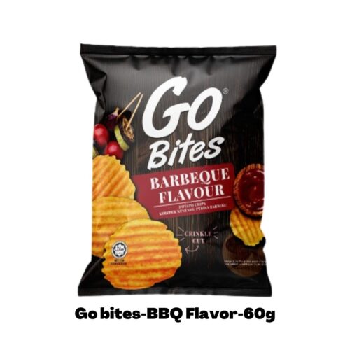GO BITES Barbeque Flavours Potato Chips 60Gm
