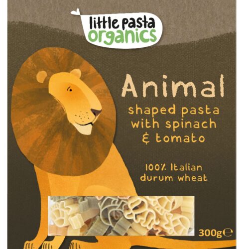 LITTLE PASTA Animal Shaped Pasta With Spinach & Tomato 300Gm