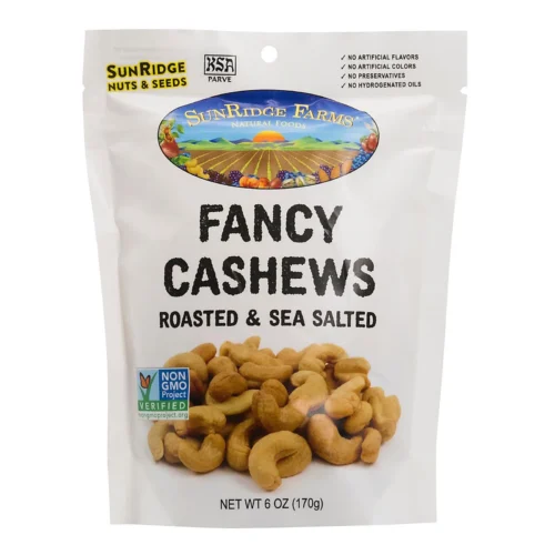 SUNRIDGE FARMS Fancy Cashews Roasted & Sea Salted 170gm