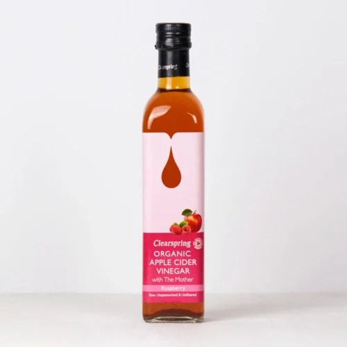 CLEARSPRING Organic Raspberry Apple Cider Vinegar With The Mother 500ml