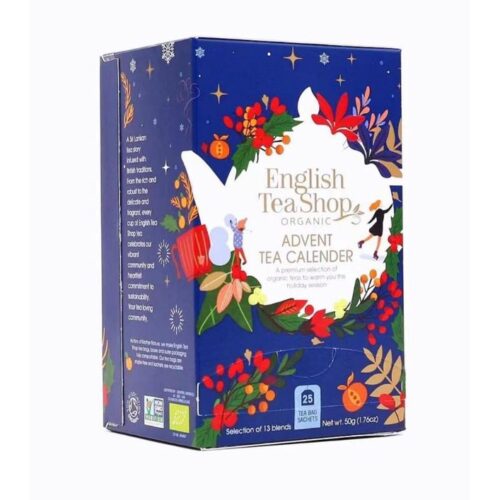 English Tea Shop Advent Calender Blue Pocket Organic Pyramid Tea 25s 37.5gm