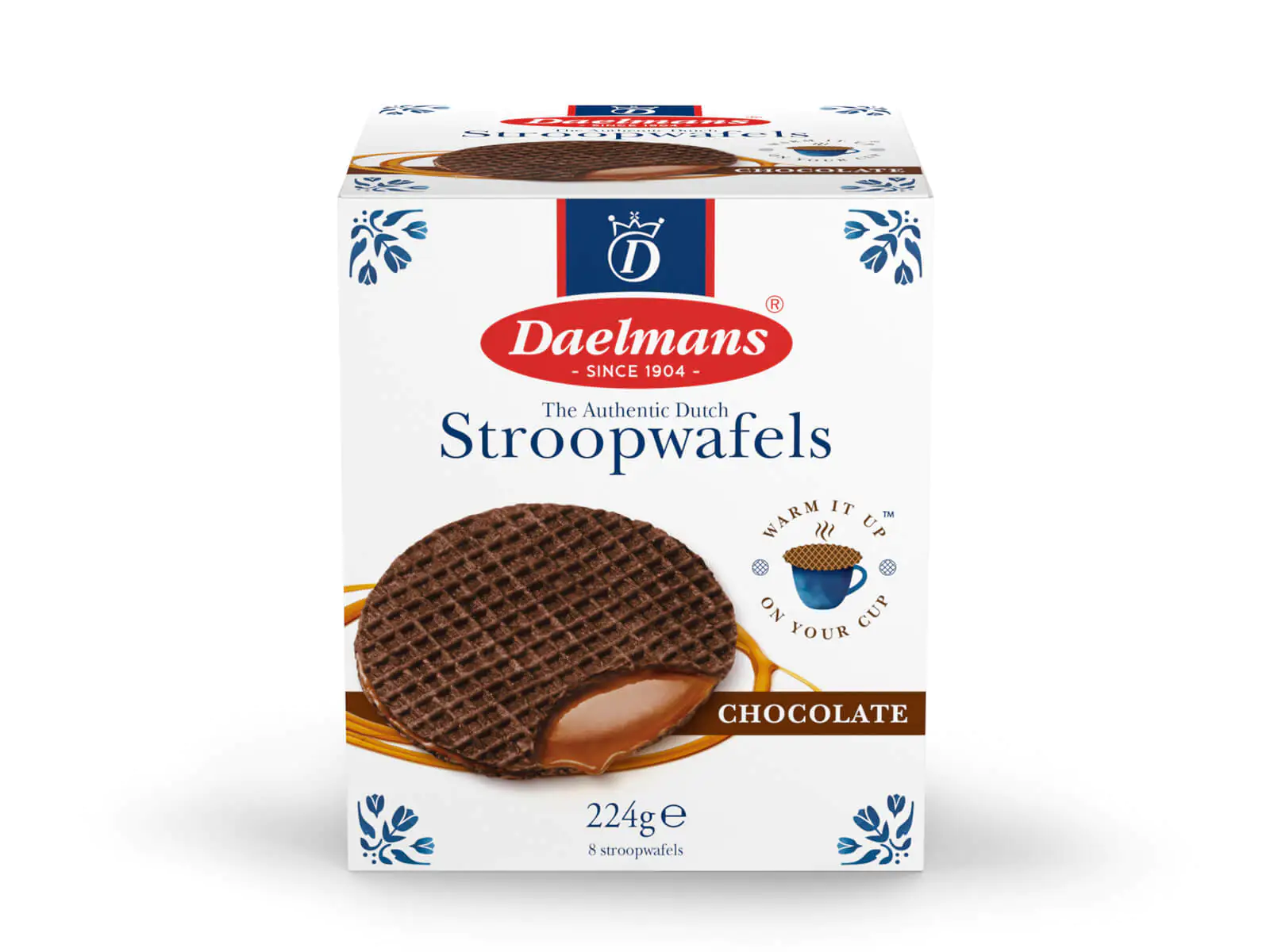 DAELMANS Stroopwafel Chocolate Cube 224Gm