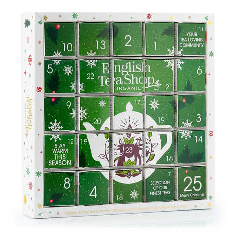 English Tea Shop Advent Calender Puzzle Organic Green Pyramid Tea 25s 50gm