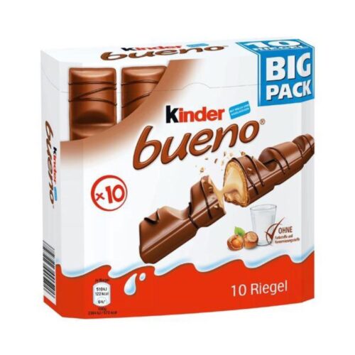 FERRERO Kinder Bueno Milk Chocolate T10 Riegal 215Gm