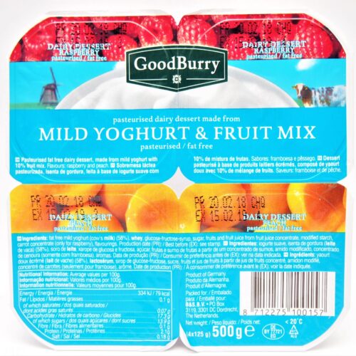 Goodburry Mild Yogurt & Fruit Mix Dessert 4s 500gm
