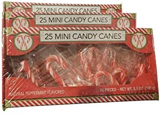 Holly Candy Canes Mini Red White Peppermint 25s 100gm