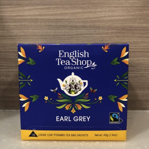ENGLISH TEA SHOP Organic Earl Grey Pyramid Loose Leaf Tea Sachet 16s 40gm