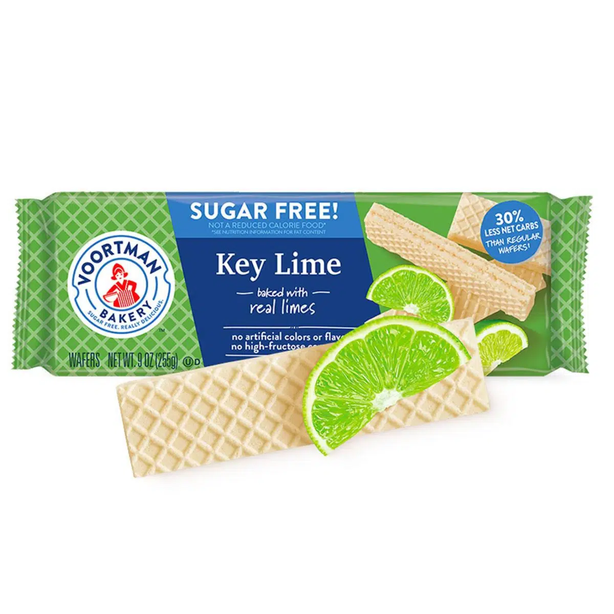 VOORTMAN Sugar Free Key Lime Wafers 255gm