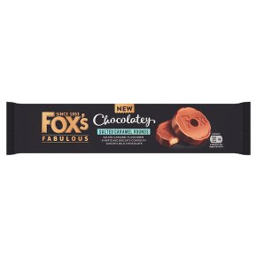 FOX'S Chocolatey salted caramel rounds 130gm