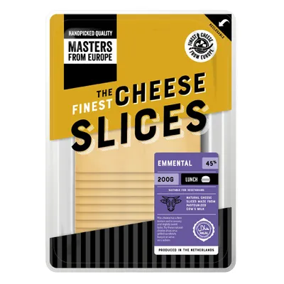 MASTERS FROM EUROPE Emmental Slices 200gm