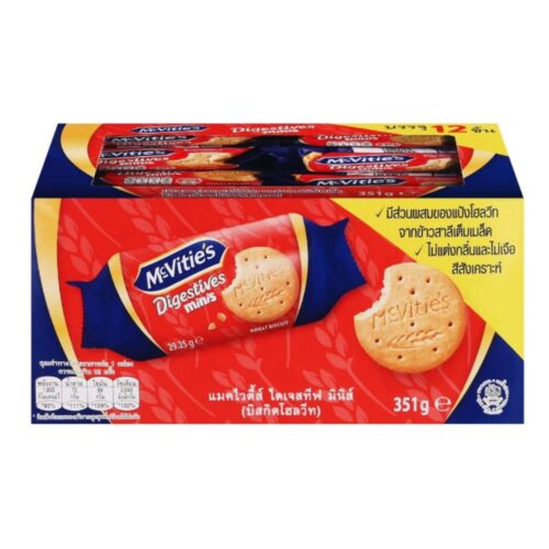 MC VITIE'S Digestive Whole Wheat Minis 12s 390Gm