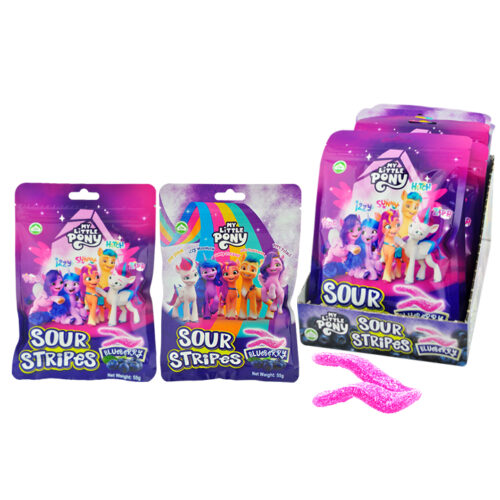 My Little Pony Blueberry Sour Candy Stripes 55gm