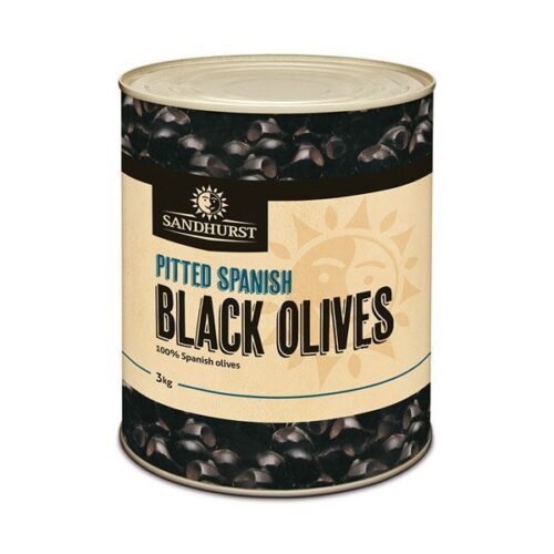 SANDHURST Pitted Black Olives 3kg