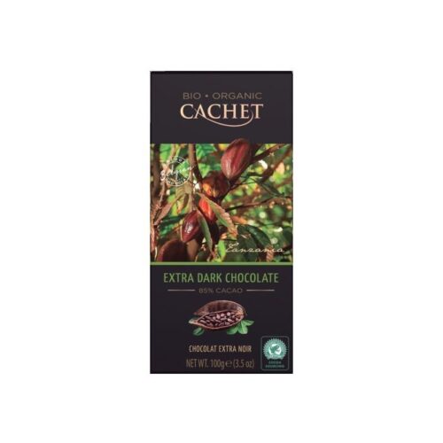 CACHET Organic Extra Dark Chocolate 85% Cocoa 100gm
