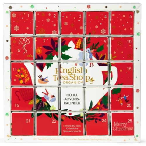 English Tea Shop Advent Calender Puzzle Organic Red Pyramid Tea 25s 50gm