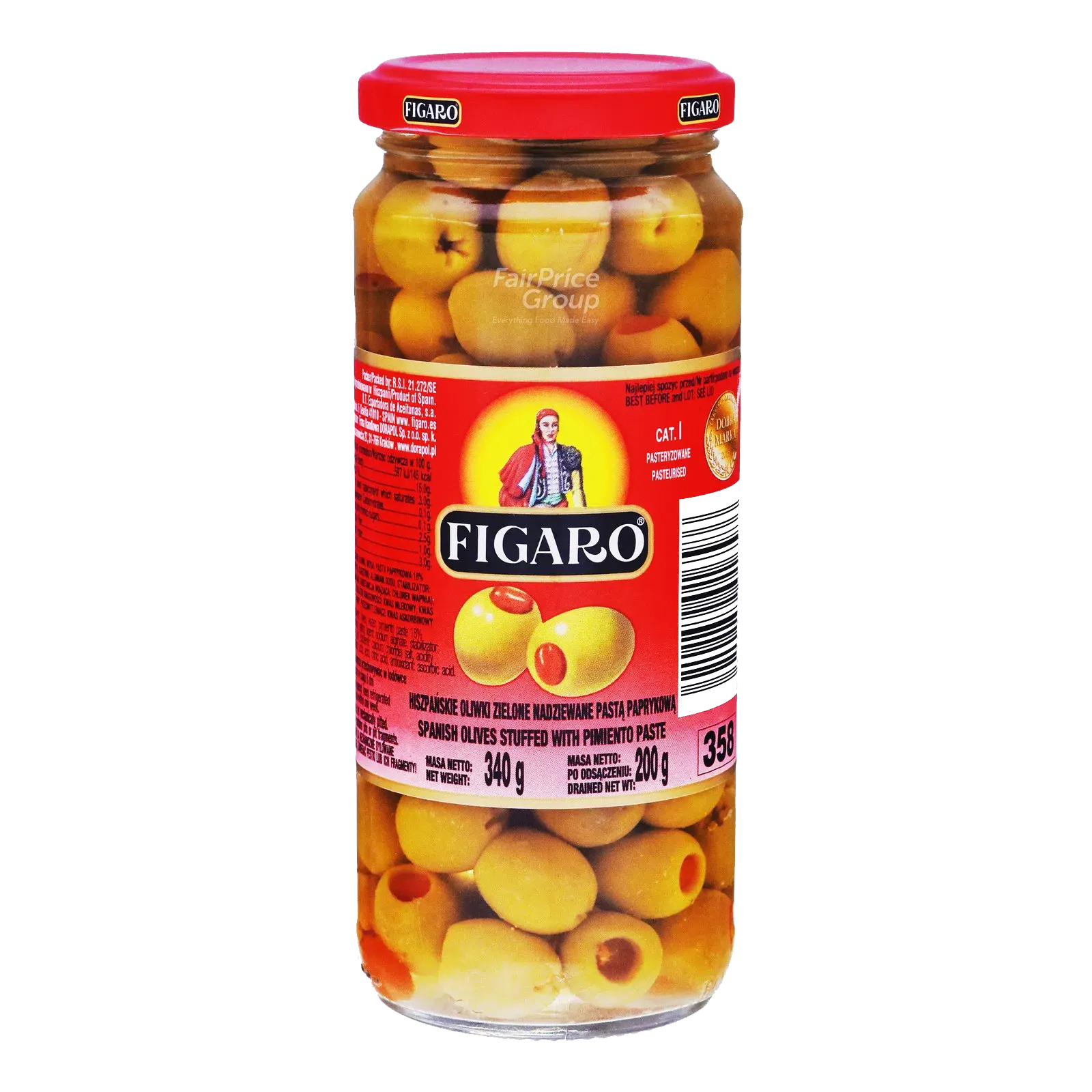 Figaro Stuffed Green Olives 340gm