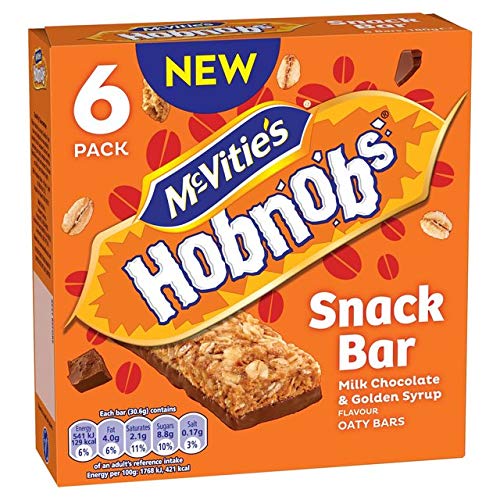 MC VITIES Hobnobs Milk Chocolate & Golden Syrup Snack Bar 6s 180gm