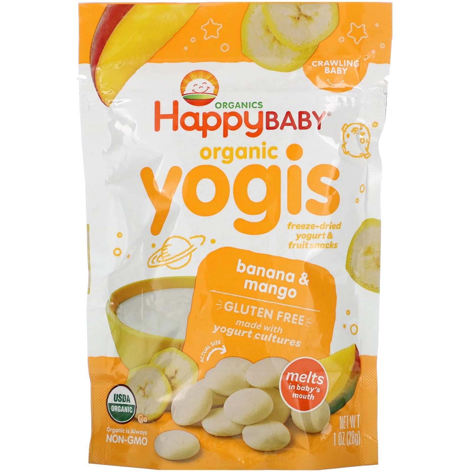 Happy Baby Organic Yogis Banana Mango 28g