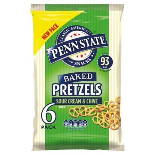 PENN STATE Sour Cream & Chive Pretzels (Multi Pack) 6s x 22gm