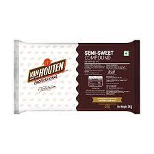 VAN HOUTEN Semi Sweet Dark Chocolate Compound Block 1kg