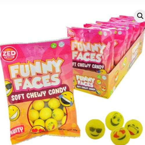 Zed Funny Faces Soft Chewy Candy 90gm