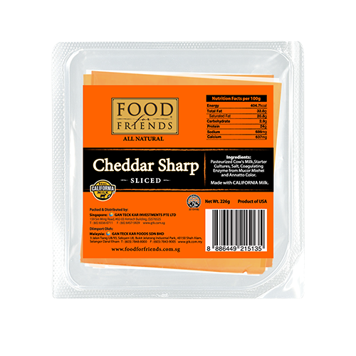 FOOD FOR FRIENDS Cheddar Sharp Sliced 160g