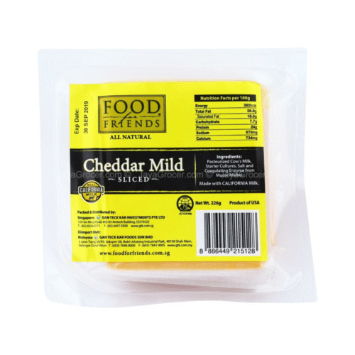 FOOD FOR FRIENDS Cheddar Mild Sliced 160g