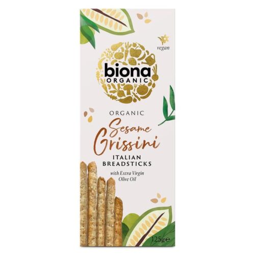 BIONA Organic Grissini Sesame Breadsticks 125gm