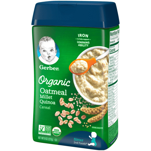 GERBER Organic Oatmeal Millet Quinoa Cereal 227GM