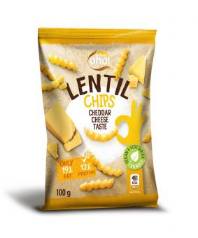 OHO Lentil Chips Cheddar Cheese 100gm
