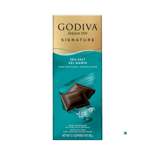 GODIVA Signature Sea Salt Dark Chocolate Bar 90gm