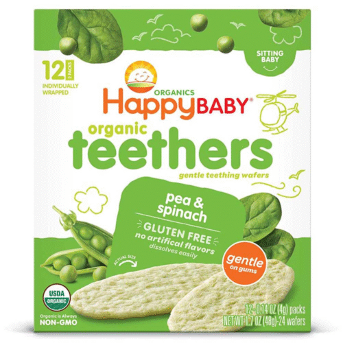 Happy Baby Organic Teethers Pea & Spinach 48gm