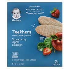 GERBER Teethers Strawberry Apple Spinach 48g