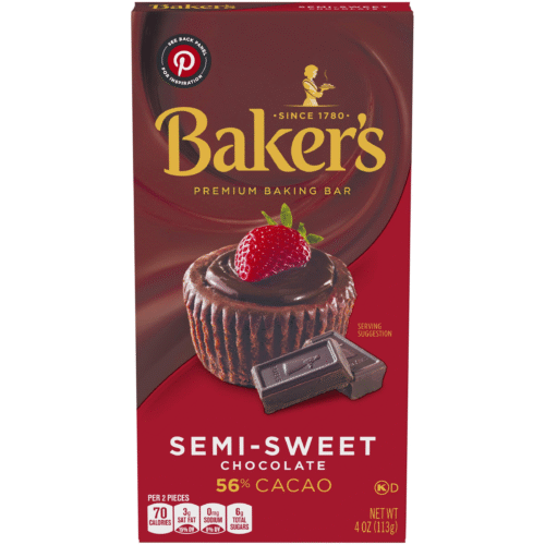 Bakers Semi Sweet 56% Cacao Chocolate Bar