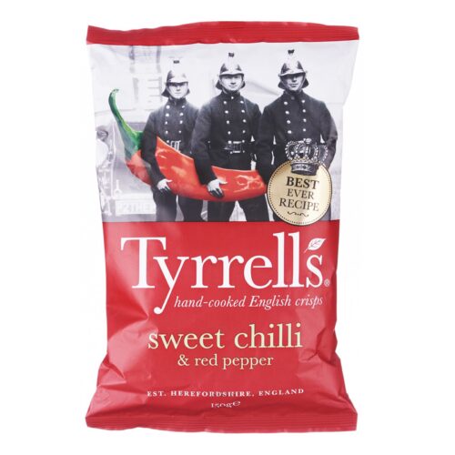 TYRRELLS Sweet Chilli & Red Pepper Chips 150gm