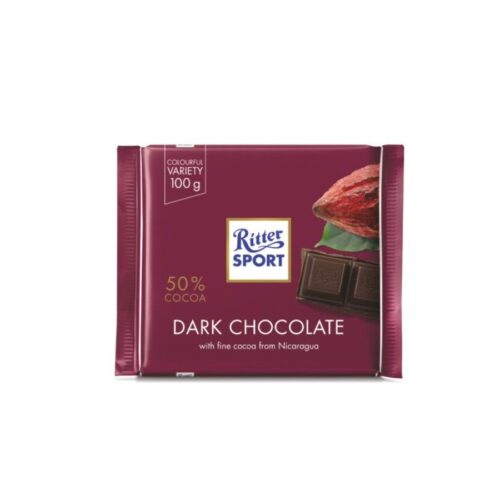 RITTER SPORT Dark Cocoa 50% 100gm