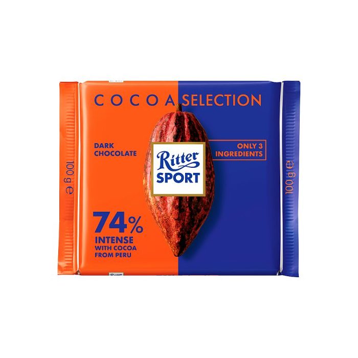 RITTER SPORT 74% Cacao Peru 100gm