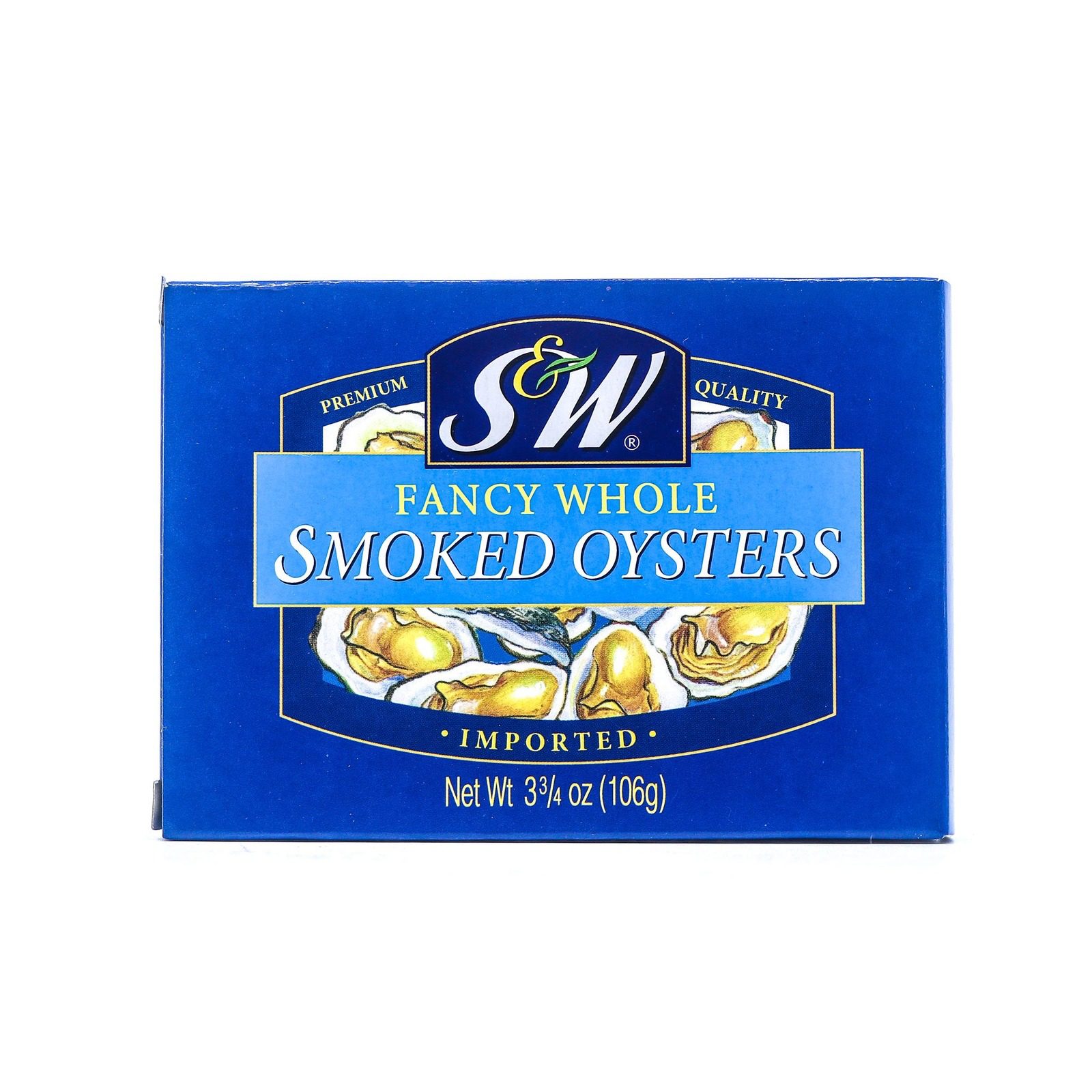 S&W Whole Smoked Oysters 106gm