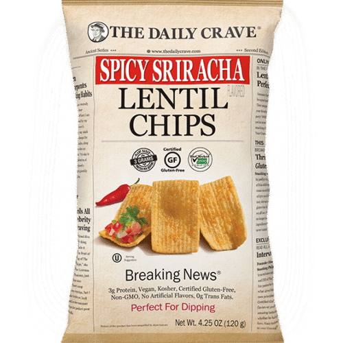 The Daily Crave Lentil Chips Spicy Sriracha 120gm