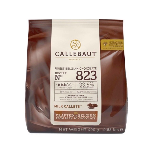 CALLEBAUT 823 33.6% Milk Callets 400gm