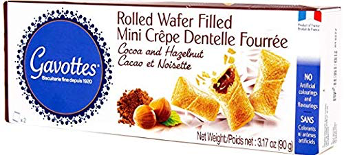 LES GAVOTTES Mini Crepes Hazelnut Cocoa Filling 90gm