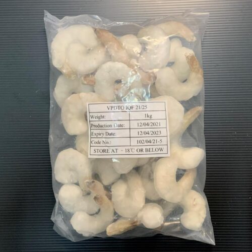 VIETNAM Frozen IQF Tiger Prawn Tail On 21/25 1kg